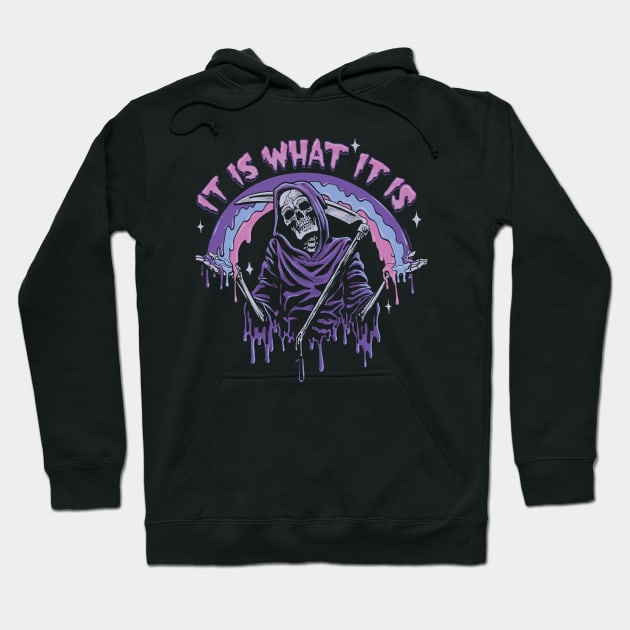 Pastel Goth Grim Reaper ~ It Is What It Is Hoodie by CTKR Studio